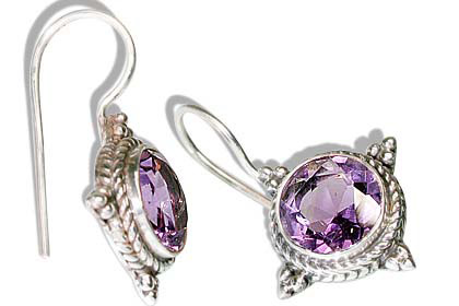 Design 7102: purple amethyst gothic-medieval earrings
