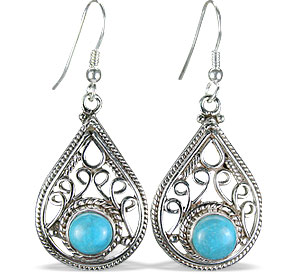 Design 7103: blue turquoise american-southwest earrings
