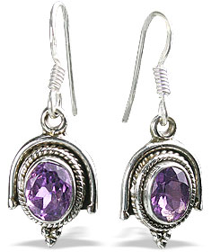 Design 7105: purple amethyst gothic-medieval earrings