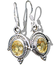 Design 7106: yellow citrine drop earrings