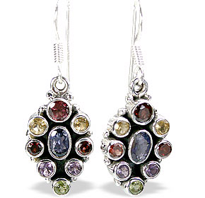 Design 7165: multi-color citrine flower earrings