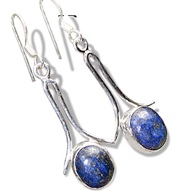 Design 7167: blue lapis lazuli earrings