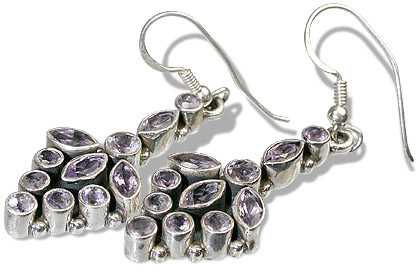 Design 7826: purple amethyst estate earrings