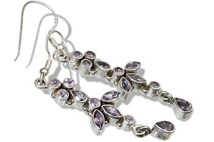 Design 7830: Purple amethyst estate earrings