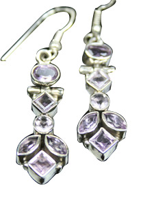 Design 7831: Purple amethyst earrings