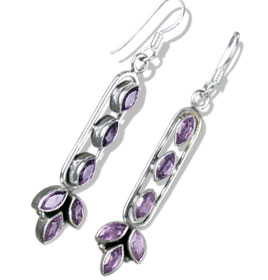 Design 7845: purple amethyst earrings