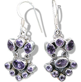 Design 7856: purple amethyst estate earrings