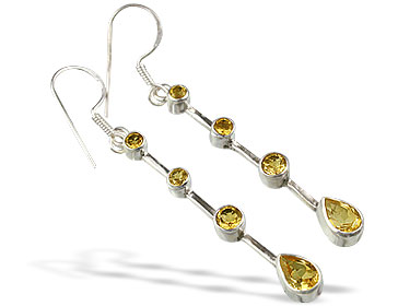 Design 7859: yellow citrine earrings