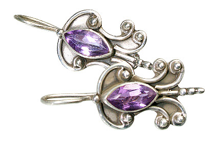 Design 7866: purple amethyst earrings
