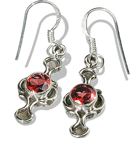 Design 7867: red garnet earrings