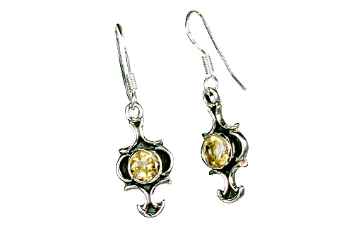 Design 7870: yellow citrine earrings