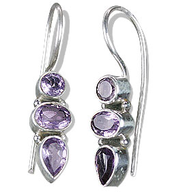 Design 7872: purple amethyst contemporary earrings