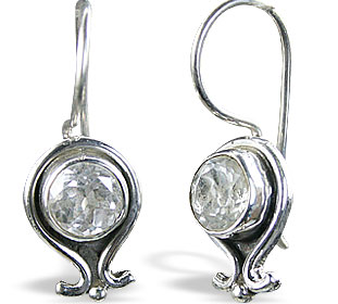 Design 7903: white white topaz earrings