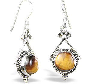 Design 7912: brown,yellow tiger eye earrings