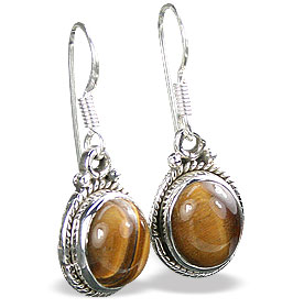 Design 7913: brown,yellow tiger eye earrings