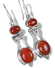 Design 7923: red carnelian earrings
