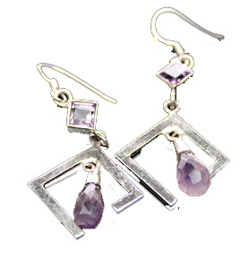Design 7924: Purple amethyst earrings