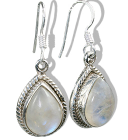 Design 7927: white moonstone earrings