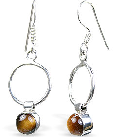 Design 7928: brown tiger eye earrings