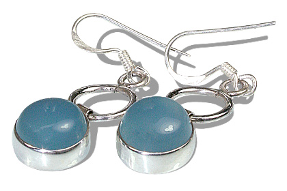 Design 7933: blue onyx earrings