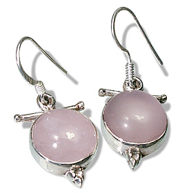 Design 7934: white rose quartz earrings