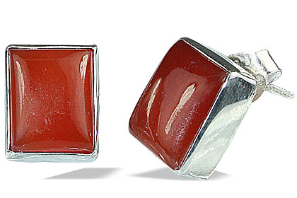 Design 7961: red carnelian post, stud earrings