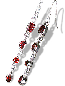 Design 8035: red garnet earrings