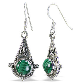 Design 818: green malachite earrings