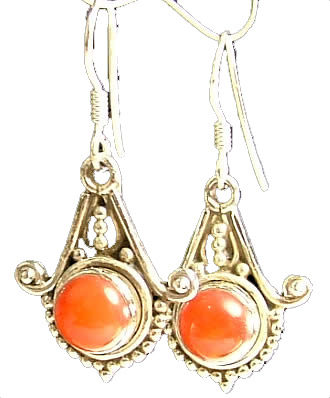 Design 819: orange carnelian earrings