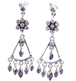 Design 823: purple amethyst chandelier earrings