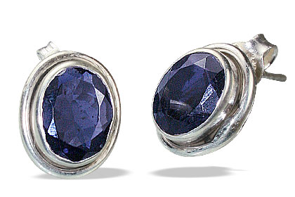 Design 848: blue iolite post earrings