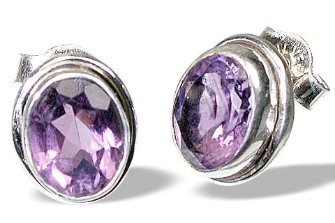 Design 851: purple amethyst post earrings
