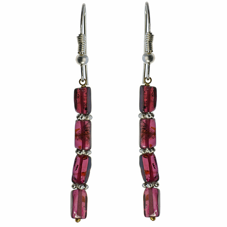 Design 870: red garnet earrings