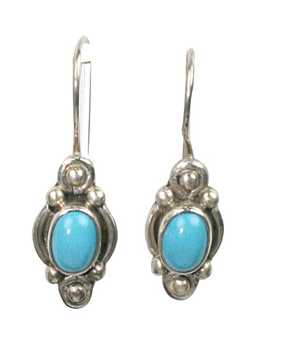 Design 8758: blue turquoise ethnic earrings