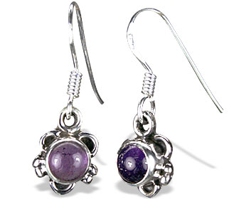 Design 8766: purple amethyst ethnic earrings