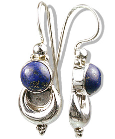 Design 8773: blue lapis lazuli ethnic earrings