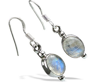 Design 8854: white moonstone drop earrings