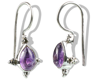 Design 8865: purple amethyst drop earrings