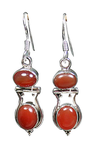 Design 8866: red carnelian earrings