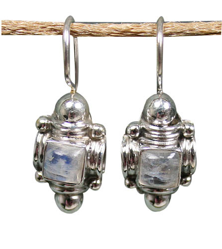 Design 8874: white moonstone earrings