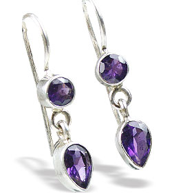 Design 8877: purple amethyst drop earrings