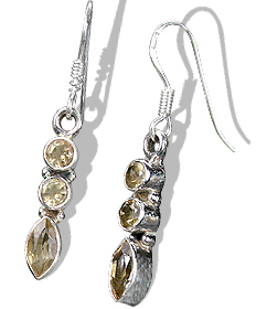 Design 8879: yellow citrine earrings