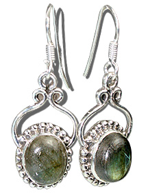 Design 8881: green labradorite earrings