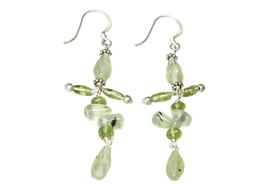 Design 9074: green peridot earrings