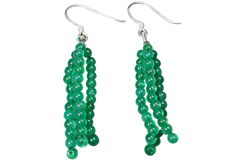 Design 9075: Green onyx earrings