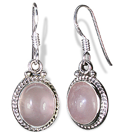 Design 908: pink rose quartz earrings