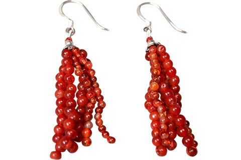 Design 9080: Orange carnelian earrings