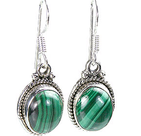 Design 909: green malachite earrings