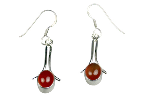 Design 9104: red carnelian earrings