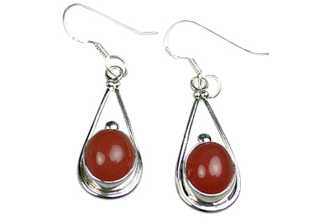 Design 9107: red carnelian earrings